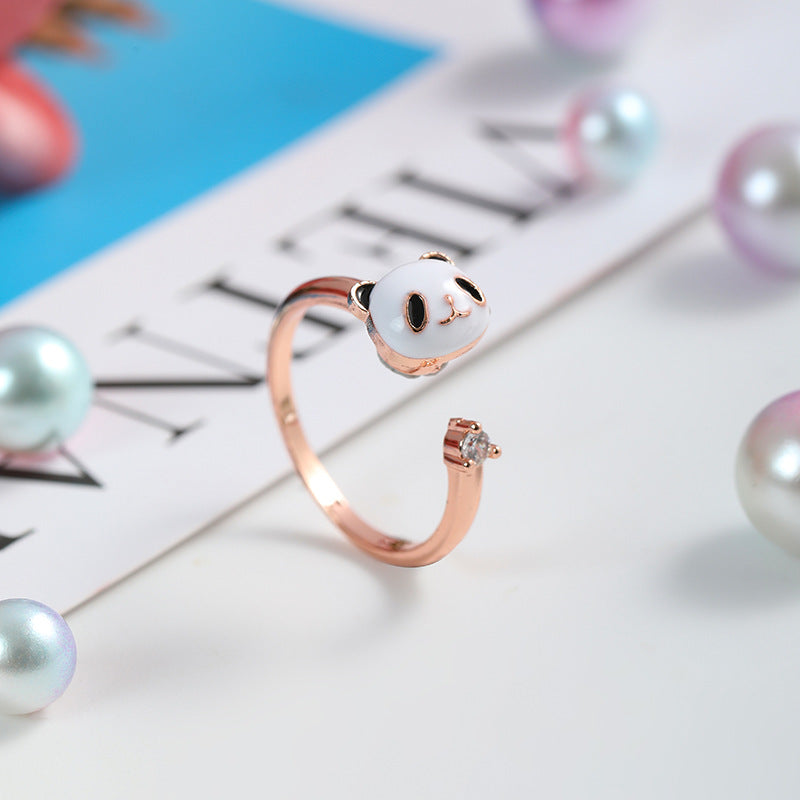 Panda Jewelry:Panda Spinning Ring Unique East Crafts
