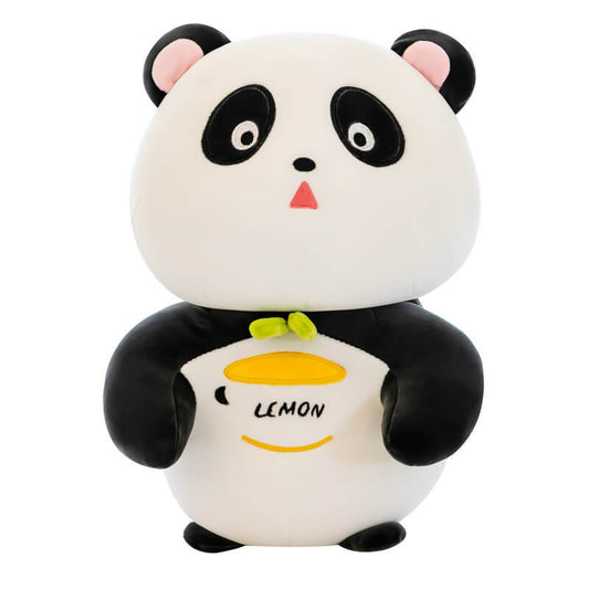Panda Fluffy Toy of All Size in Lemon Fashion Style