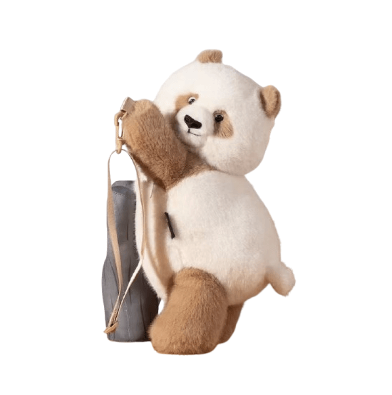 Qi Zai Panda Doll, Brown Panda Bag, 35cm/ 13.78'' – Chuan-X Panda
