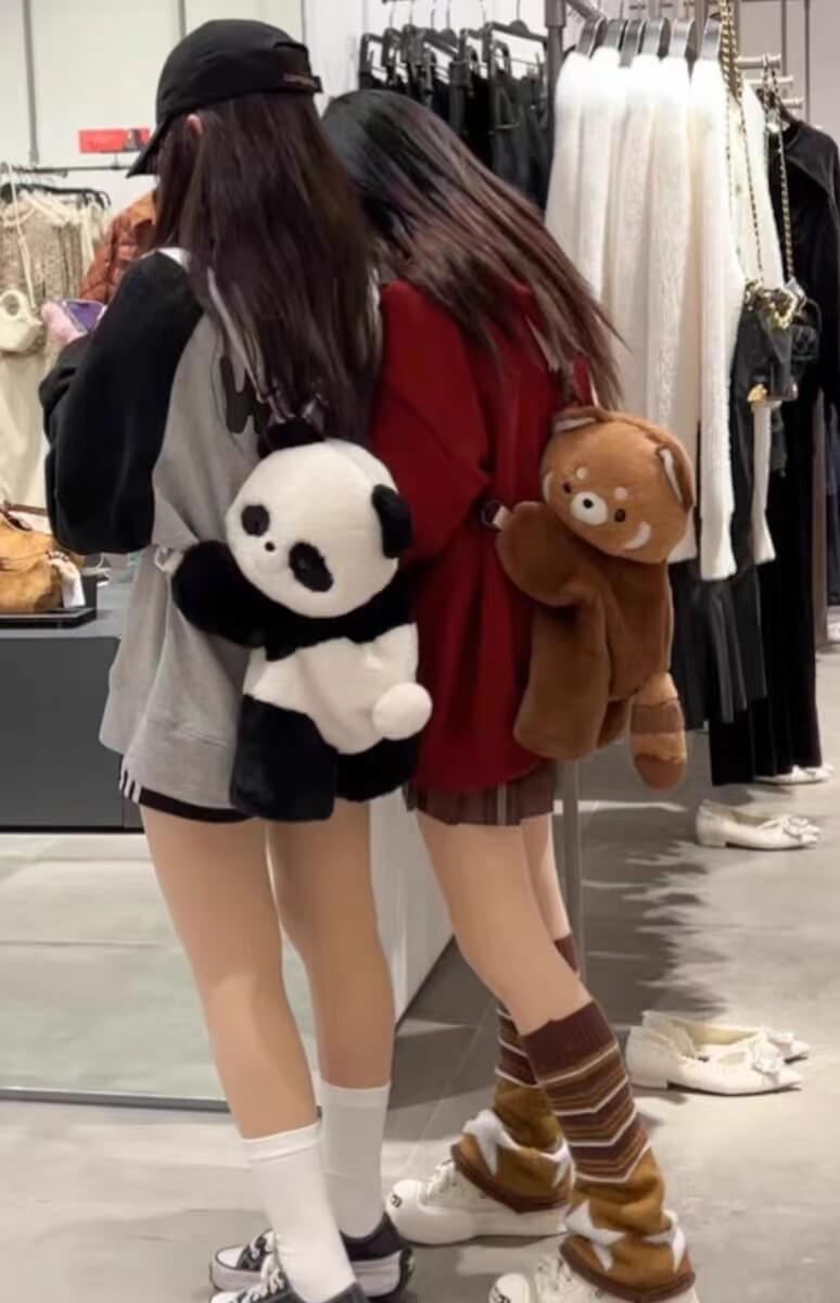 Red Panda Bag, Panda Cross Body Bag for girls