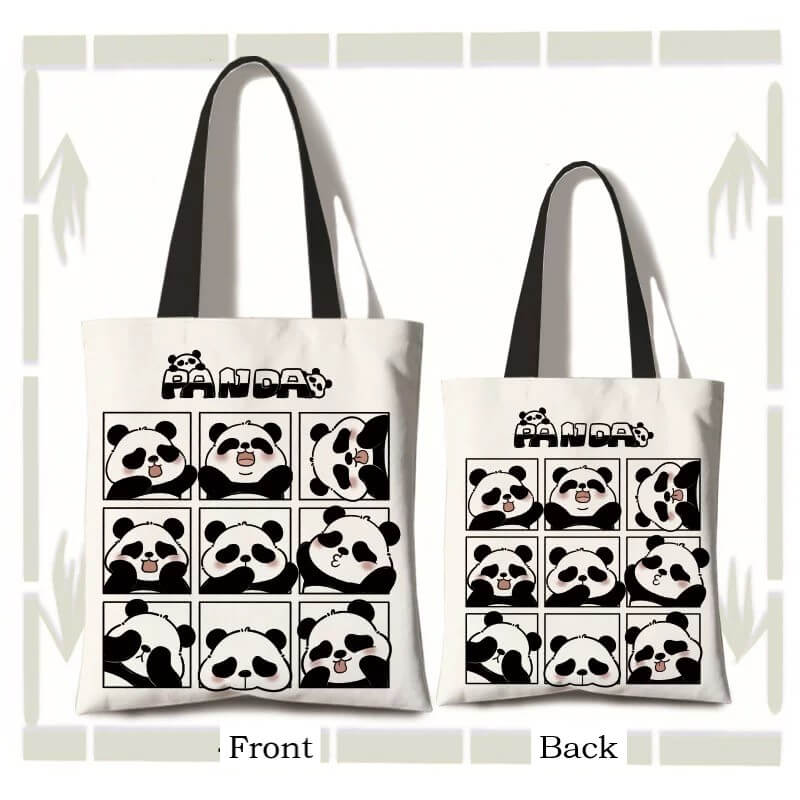 Bolso de lona de He Hua Panda, en 4 estilos