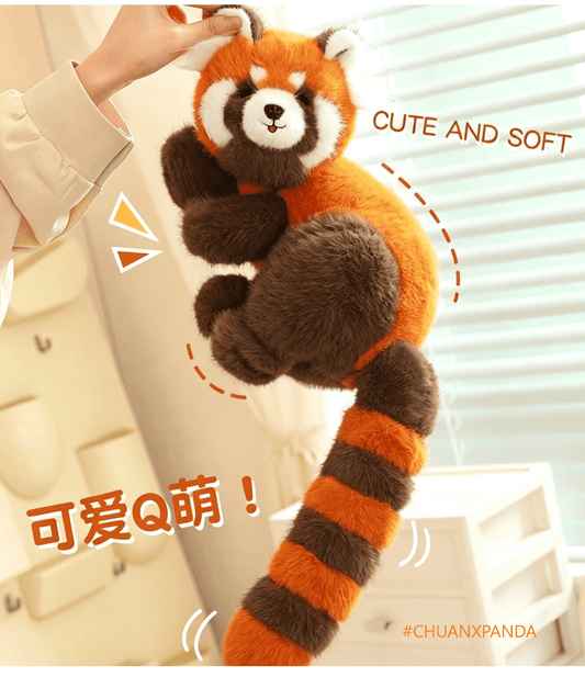 Grande peluche panda roux en colère, en 3 tailles