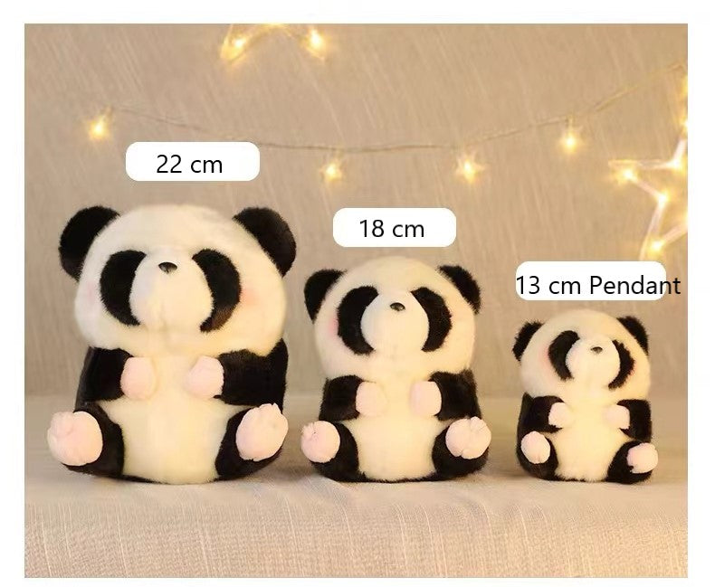 Small Panda Stuffed Animal, Panda Pendant in 3 Sizes