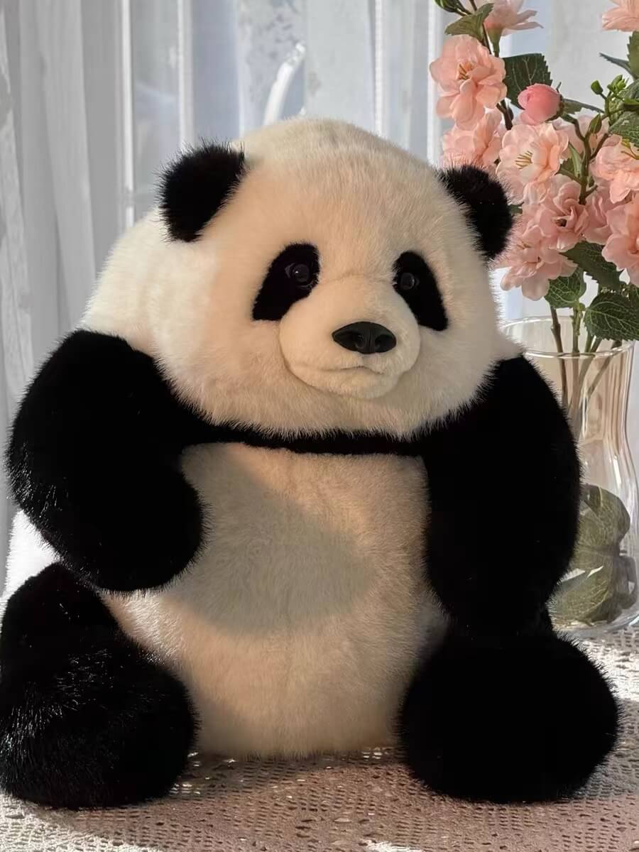 Hehua Panda Doll, Realistic Panda Plush