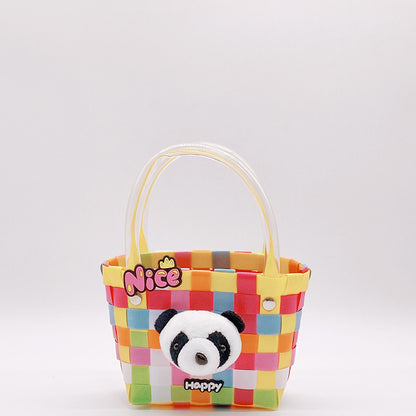 Bolso Panda tejido a mano en 7 colores encantadores
