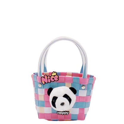 Bolso Panda tejido a mano en 7 colores encantadores