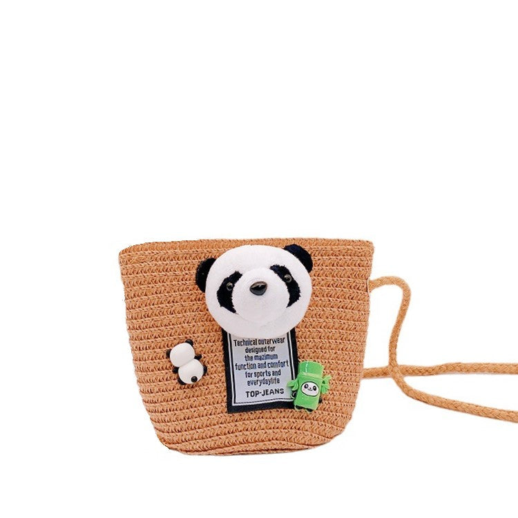 Cute Panda Straw Bag for Travel – Chuan-X panda