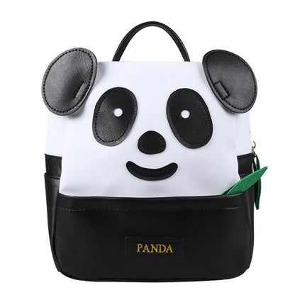 Mini mochila: Mochila pequeña de panda de PU para niños.