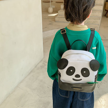 Mini mochila: Mochila pequeña de panda de PU para niños.