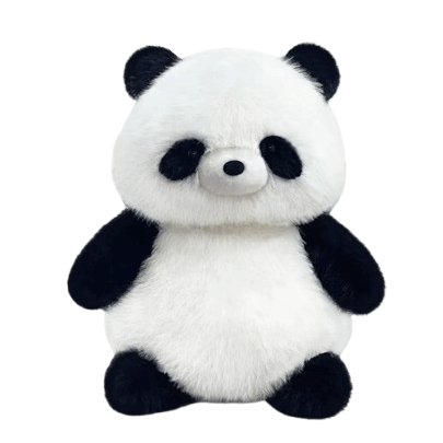 Frrizy Panda Plush, Long Fur to Touch