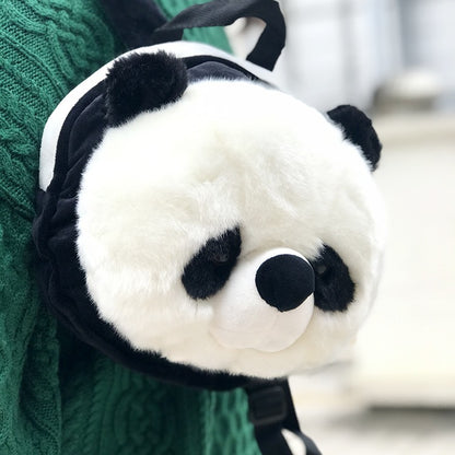Panda Backpack, with Big Panda Head, 11 inches