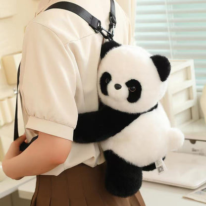 Mochila de panda esponjosa, bolso bandolera de panda kawaii