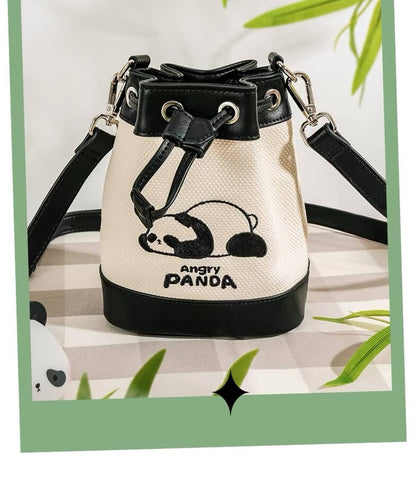 Bolso de Oso Panda, Exquisito Bolso Cubo de Lona