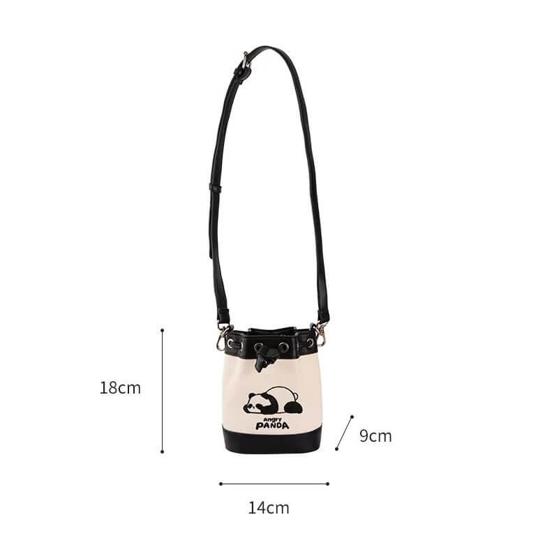 Panda Bag, Exquisite Canvas Bucket Bag