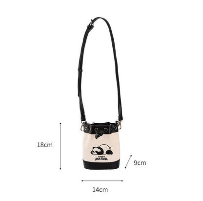 Panda Bag, Exquisite Canvas Bucket Bag