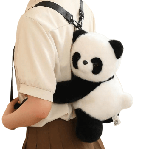 Mochila de panda esponjosa, bolso bandolera de panda kawaii