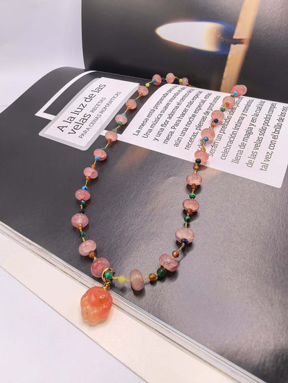 Pink Panda Paw Necklace — Summer Panda Jewelry in Your Heart