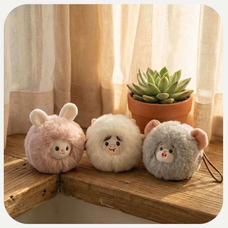 Peluche de conejo para bolso, peluche del zodiaco, 12 cm, 🐇