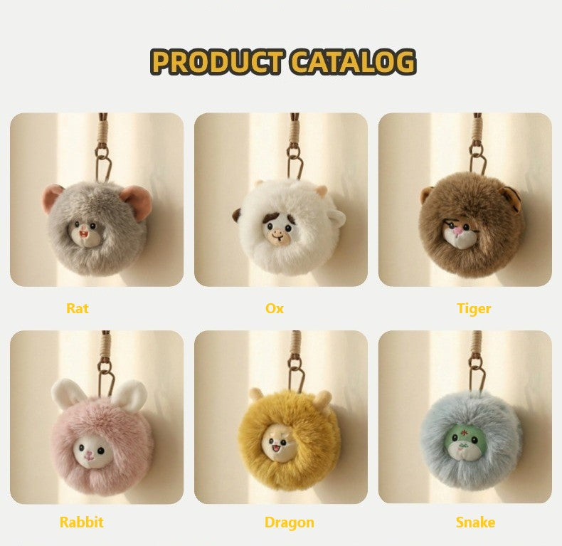 Peluche de conejo para bolso, peluche del zodiaco, 12 cm, 🐇