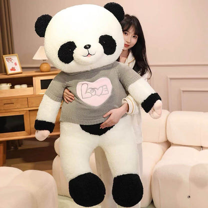 New Giant Panda Plush, Cartoon Panda Plush Toy in 4 Sizes