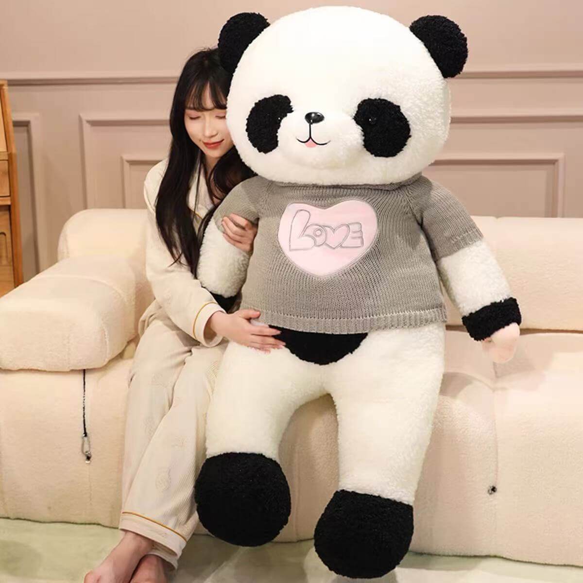New Giant Panda Plush, Cartoon Panda Plush Toy in 4 Sizes