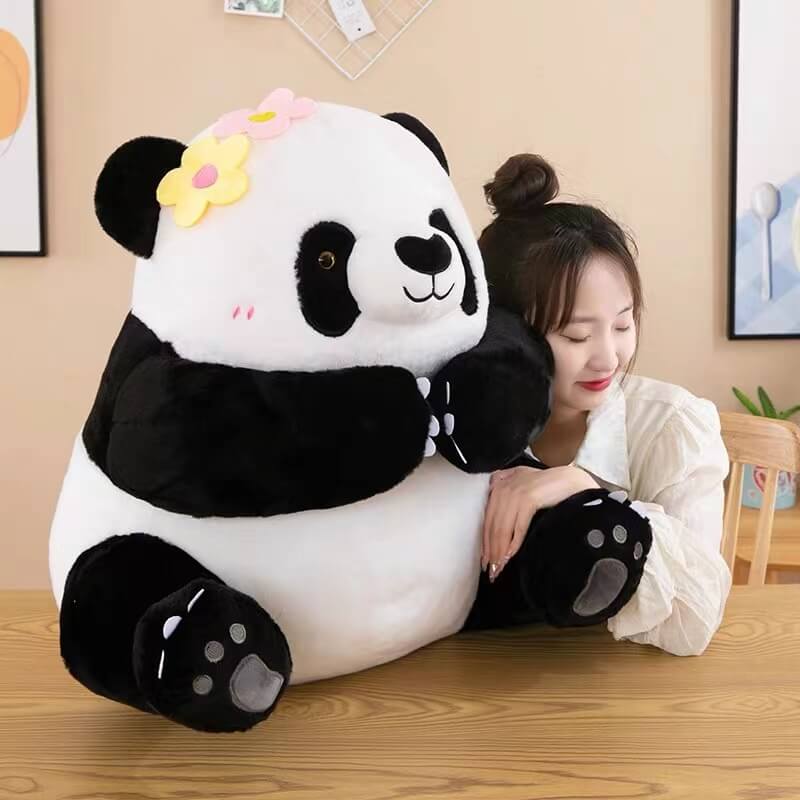 Peluche panda géant, poupée panda Hehua, en 4 tailles