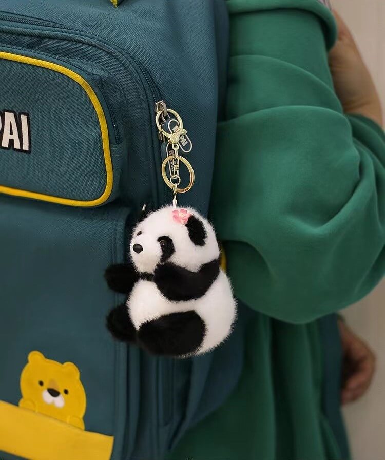 Muñeco de panda Hehua, mini panda de peluche para decorar bolsos