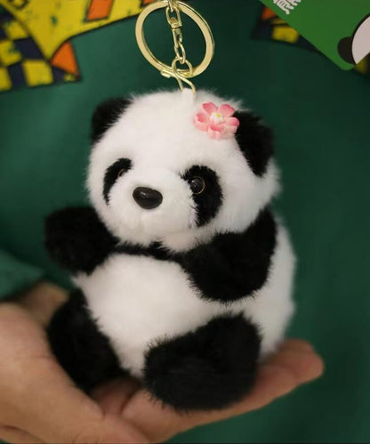 Muñeco de panda Hehua, mini panda de peluche para decorar bolsos