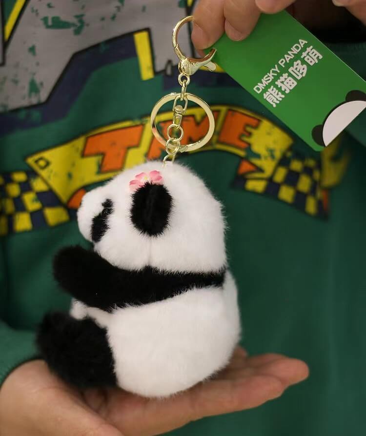 Muñeco de panda Hehua, mini panda de peluche para decorar bolsos