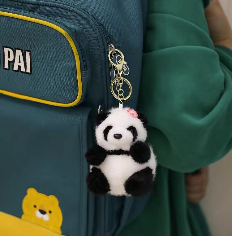 Muñeco de panda Hehua, mini panda de peluche para decorar bolsos