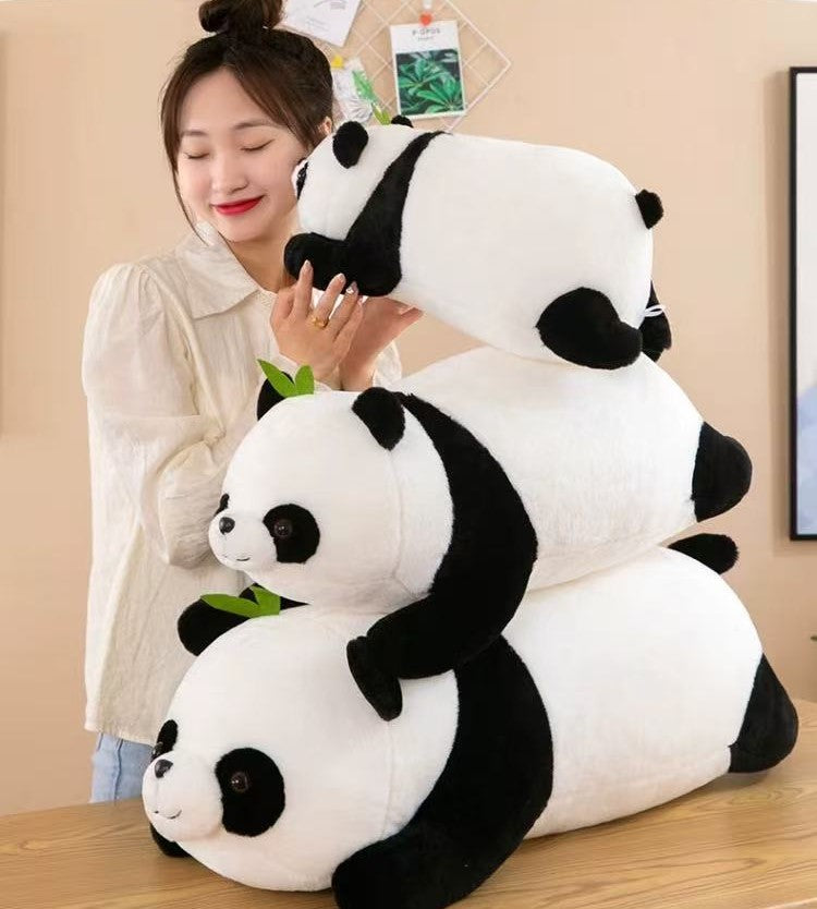 He Ye Panda Doll, Fluffy Panda Bear Plush Toy 🍀