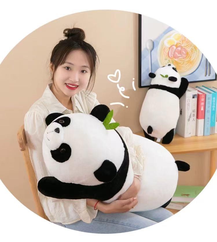 He Ye Panda Doll, Fluffy Panda Bear Plush Toy 🍀