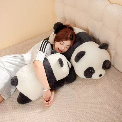 Nouvelle Peluche Géante Panda, Peluche Panda Couché en 4 Tailles