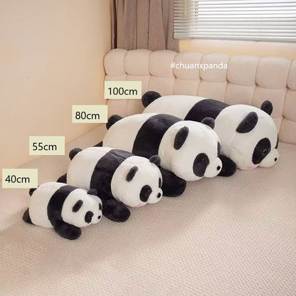 Nouvelle Peluche Géante Panda, Peluche Panda Couché en 4 Tailles