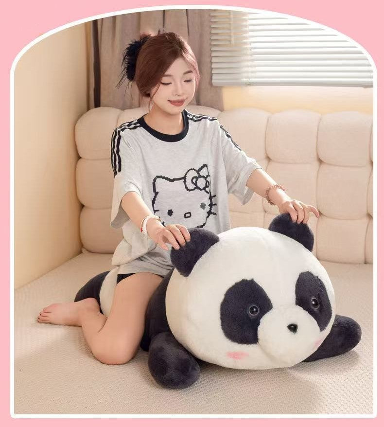 Nouvelle Peluche Géante Panda, Peluche Panda Couché en 4 Tailles