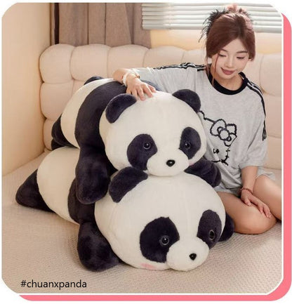 Nouvelle Peluche Géante Panda, Peluche Panda Couché en 4 Tailles