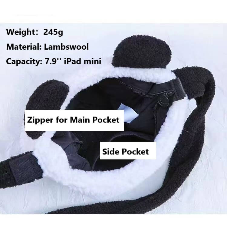 Panda Bolsa: Bolso de cubo de gran capacidad en 2 materiales