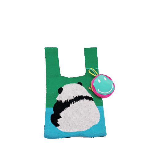 Panda handbag: Kawaii knitted tote bag in 3 styles