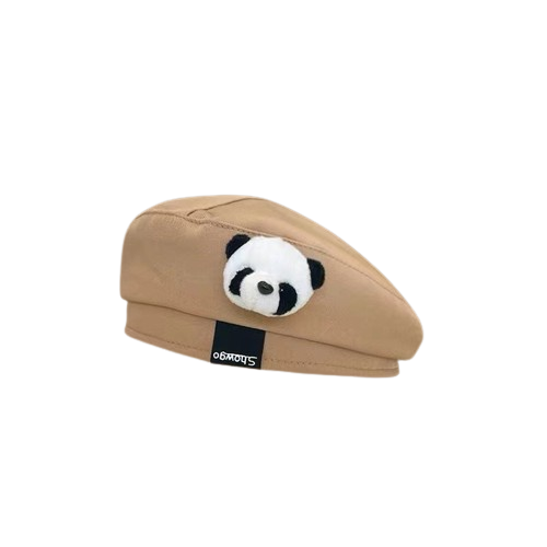 Chapeau Panda, Béret avec Tête de Panda, en 3 Couleurs