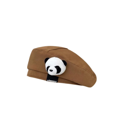 Panda Hat, Beret with Panda Head, in 3 Colors