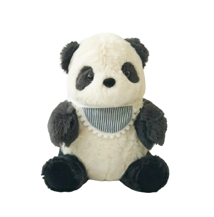 Peluche de panda gigante con babero, en 3 tamaños