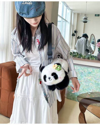 Qizai Panda Bag, Huahua Panda Bag with Fortune Mark