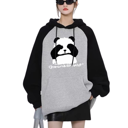 Sudadera con capucha Panda, sudaderas familiares a juego con panda cegador