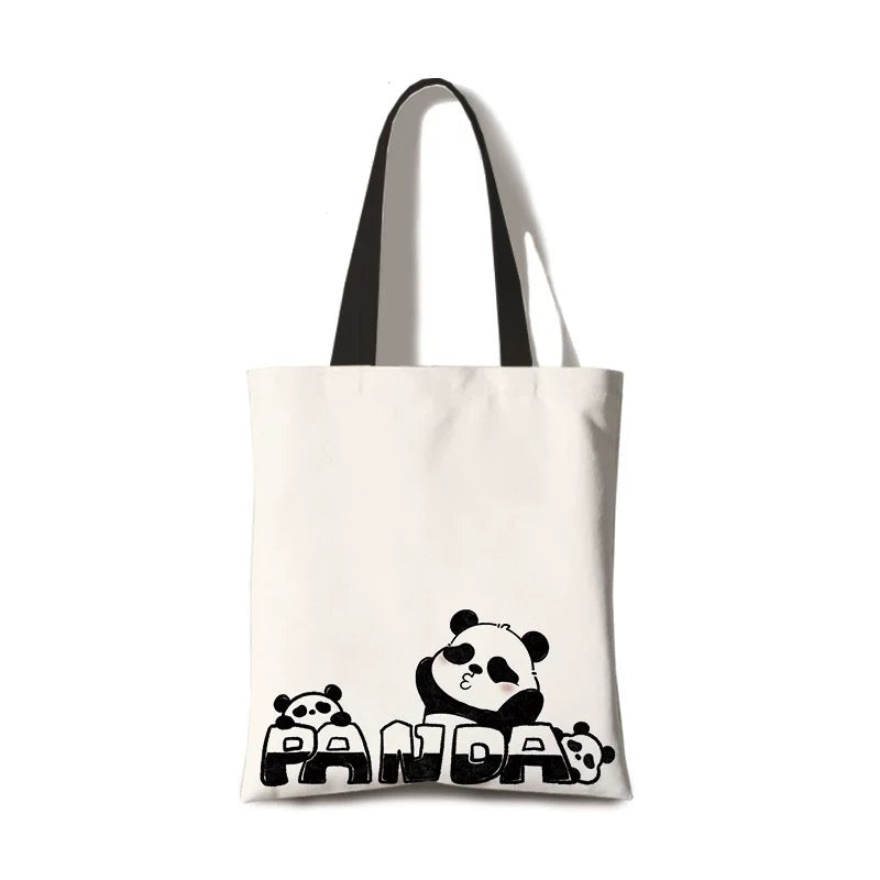 Bolso de lona de He Hua Panda, en 4 estilos