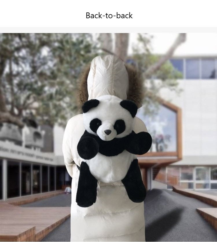 Panda Backpack in Plush, Large Size, 17.7''