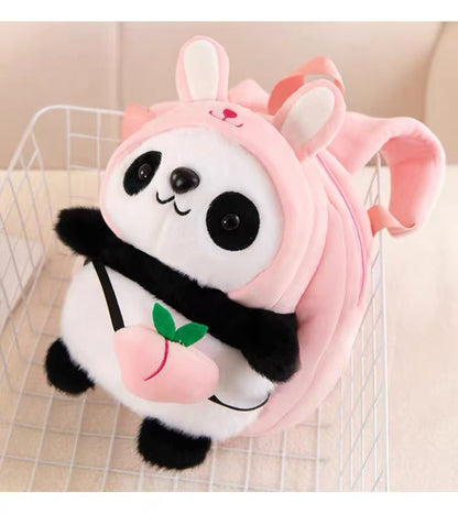 Mochila Súper Linda de Panda-Conejo, Bolso Escolar de Panda