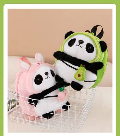 Mochila Súper Linda de Panda-Conejo, Bolso Escolar de Panda