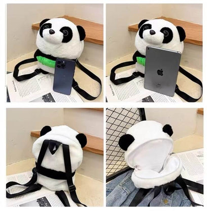Medium Panda Backpack, Plush Backpack, 11.8''