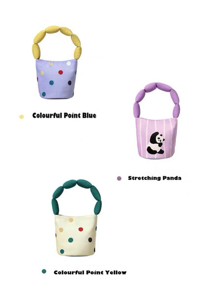 Panda Bag, Canvas Bucket Bag in 3 Styles