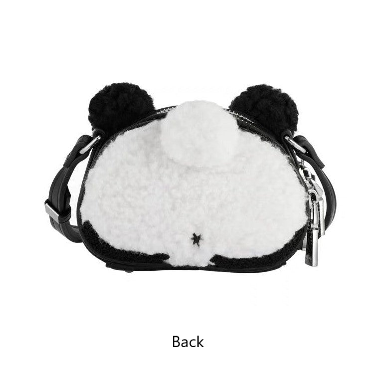 Bolso Panda Eyes, bolso bandolera de moda con doble cremallera, 5,3''